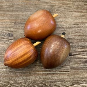 VINTAGE- 3 Wooden Fruit